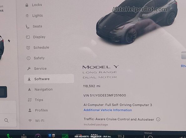 5YJYGDEE3MF251600 2021 TESLA MODEL Y Gray უკანა სალონის ხედი