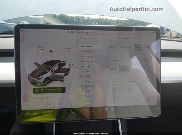 5YJYGDEE4MF104945 2021 TESLA MODEL Y White 