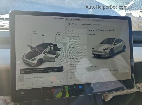 5YJYGDEE4MF179533 2021 TESLA MODEL White Instrument cluster view