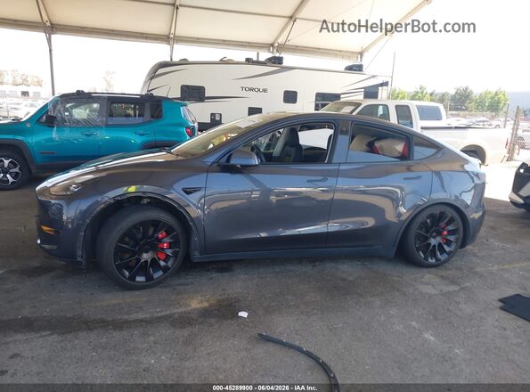 5YJYGDEE4MF182397 2021 TESLA MODEL Y Gray Սարքավորումների վահանակի տեսք
