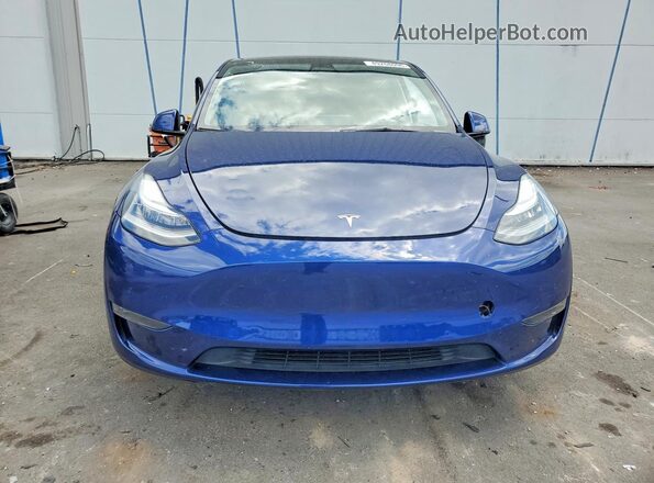 5YJYGDEE4MF207363 2021 TESLA MODEL Blue Դիմացի տեսք