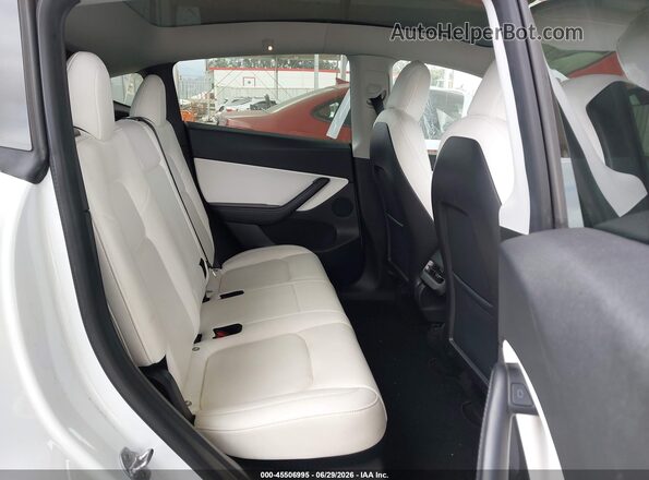 5YJYGDEE4MF277171 2021 TESLA MODEL Y White VIN კოდის სტიკერის ხედი