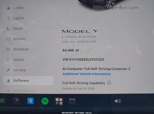 5YJYGDEE5LF026223 2020 TESLA MODEL Y Gray 