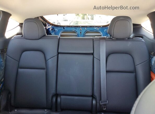 5YJYGDEE5MF153264 2021 TESLA MODEL Blue უკანა სავარძლების ხედი