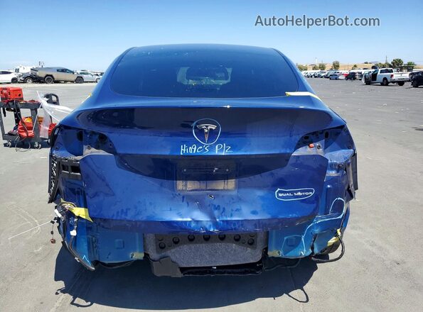 5YJYGDEE5MF153264 2021 TESLA MODEL Blue უკანა ხედი