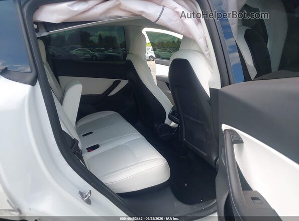 5YJYGDEE5MF306144 2021 TESLA MODEL Y White VIN sticker view