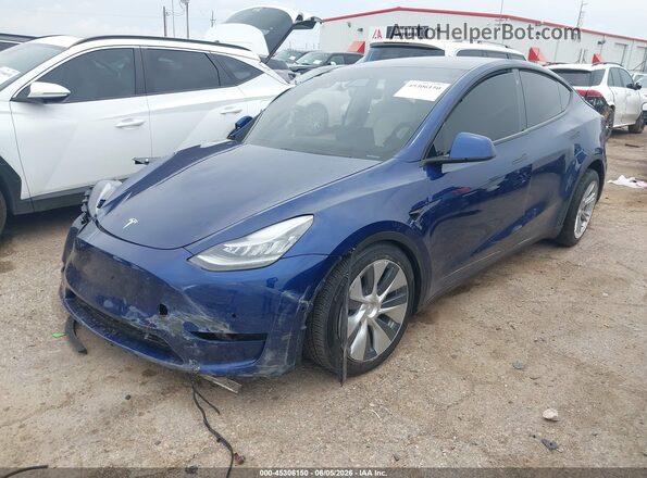 5YJYGDEE6MF078624 2021 TESLA MODEL Y Blue Передня ліва чверть