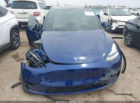 5YJYGDEE6MF078624 2021 TESLA MODEL Y Blue Вид щитка приладів