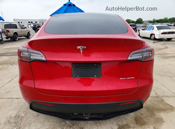 5YJYGDEE6MF230773 2021 TESLA MODEL Red Հետևի տեսք