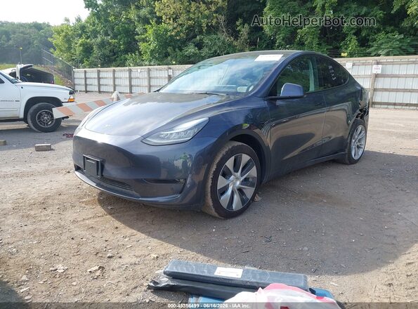 5YJYGDEE6MF233494 2021 TESLA MODEL Y Gray Առջևի ձախ երեք քառորդ տեսարան