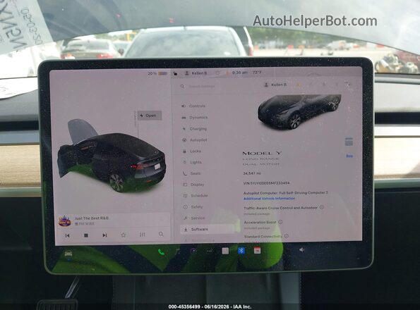 5YJYGDEE6MF233494 2021 TESLA MODEL Y Gray 