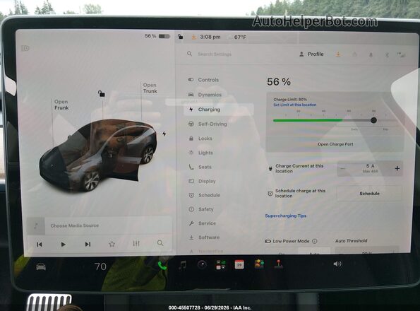 5YJYGDEE6MF275020 2021 TESLA MODEL Y Gray 
