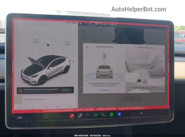 5YJYGDEE7LF039880 2020 TESLA MODEL Y White 