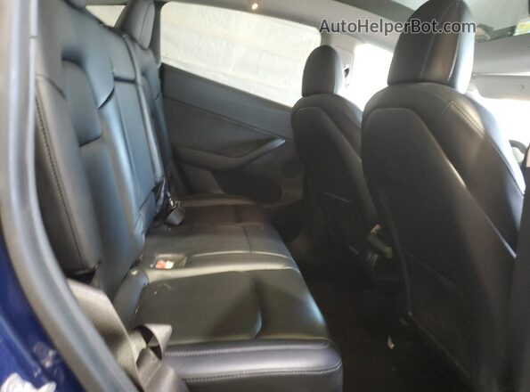 5YJYGDEE8MF069035 2021 TESLA MODEL Blue Вид задніх сидінь