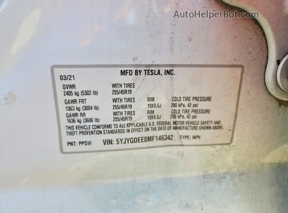 5YJYGDEE8MF146342 2021 TESLA MODEL Зеленый 