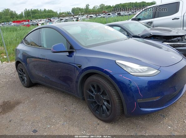 5YJYGDEE9MF070467 2021 TESLA MODEL Y Синий Вид задней части салона