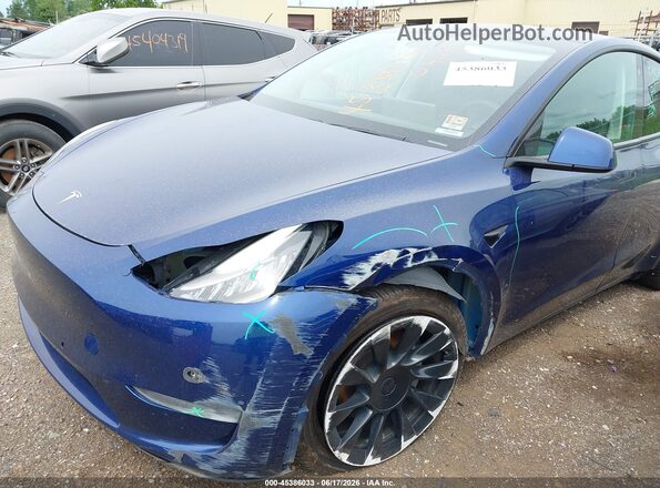 5YJYGDEE9MF070467 2021 TESLA MODEL Y Синий Вид панели приборов