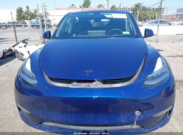 5YJYGDEE9MF287646 2021 TESLA MODEL Y Blue Առջևի վահանակի տեսք