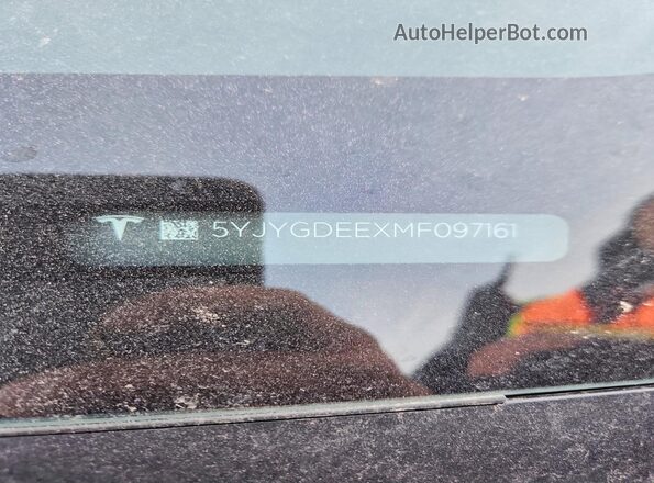 5YJYGDEEXMF097161 2021 TESLA MODEL Black Widok komory silnika