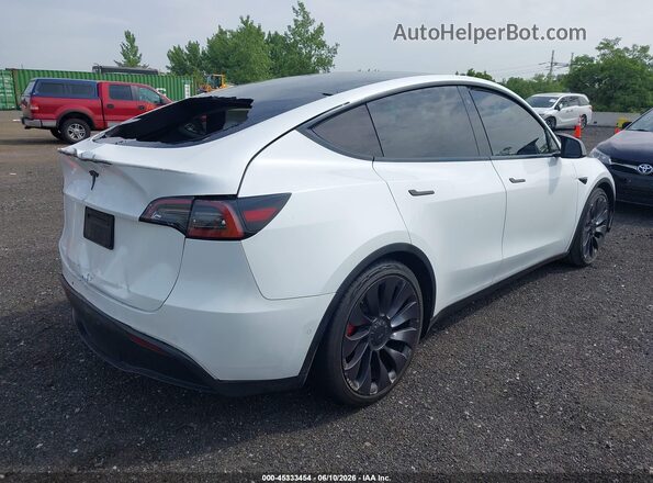 5YJYGDEF0MF250736 2021 TESLA MODEL Y White Հետևի աջ
