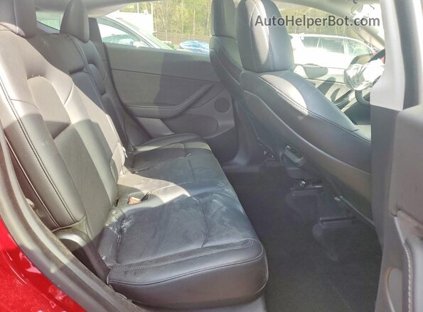5YJYGDEF2MF072389 2021 TESLA MODEL Red Vista de los asientos traseros