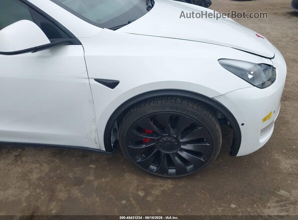 5YJYGDEF4MF211647 2021 TESLA MODEL Y White Вид спереду