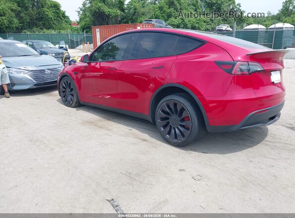 5YJYGDEF6MF259327 2021 TESLA MODEL Y Red Задня ліва чверть