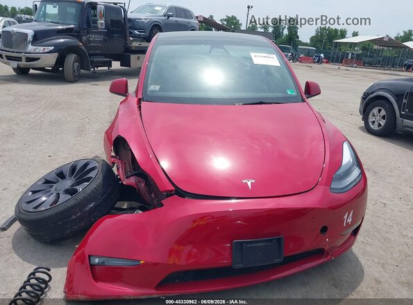 5YJYGDEF6MF259327 2021 TESLA MODEL Y Red Вид щитка приладів
