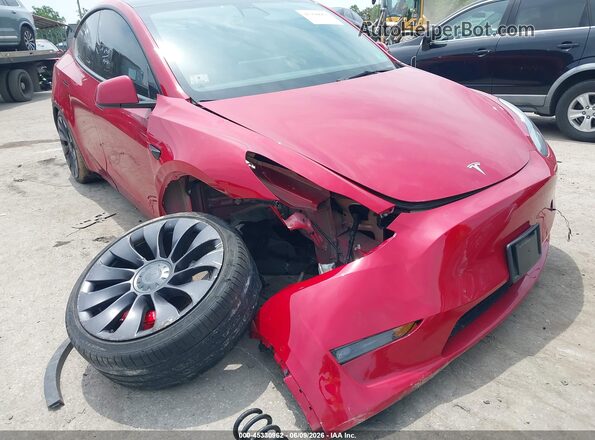 5YJYGDEF6MF259327 2021 TESLA MODEL Y Red Вид спереду