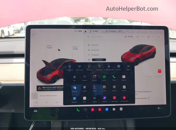 5YJYGDEF6MF259327 2021 TESLA MODEL Y Red 