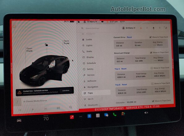 5YJYGDEF7MF264021 2021 TESLA MODEL Black ხელსაწყოთა პანელის ხედი