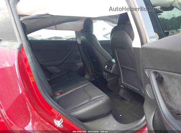 5YJYGDEF9LF039680 2020 TESLA MODEL Y Red VIN კოდის სტიკერის ხედი