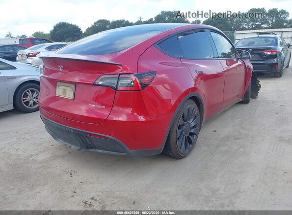 5YJYGDEF9LF039680 2020 TESLA MODEL Y Red უკანა მარჯვენა