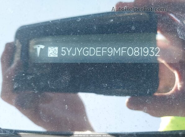5YJYGDEF9MF081932 2021 TESLA MODEL Y Black Вид підкапотного простору