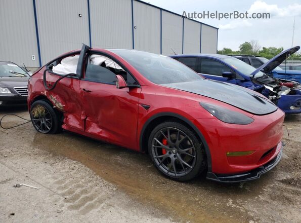 5YJYGDEF9MF139568 2021 TESLA MODEL Бордовый Передняя правая четверть