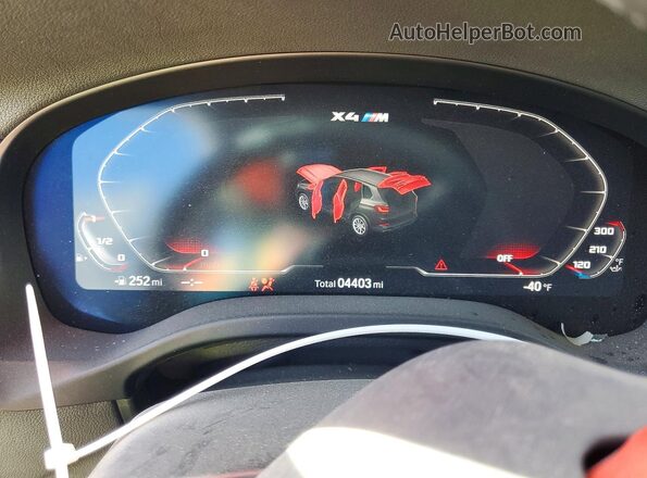 5YM23EC05P9T15821 2023 BMW X4 Green Instrument cluster view