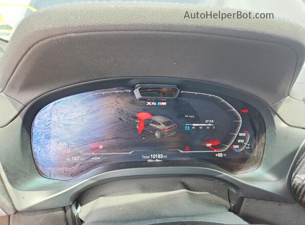 5YM23EC09R9U27444 2024 BMW X4 Black Instrument cluster view