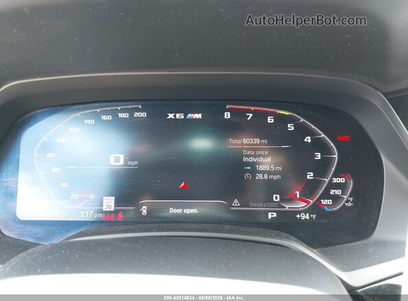 5YMCY0C01L9D13554 2020 BMW X6 M Черный Вид задних сидений