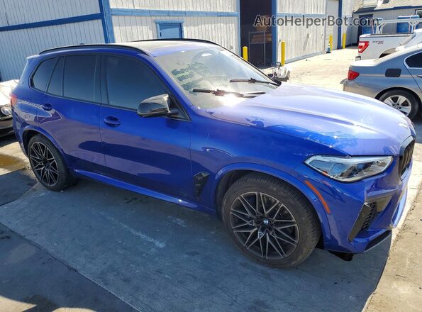 5YMJU0C03L9B05663 2020 BMW X5 Синий Передняя правая четверть