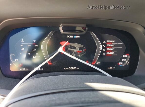 5YMJU0C03L9B05663 2020 BMW X5 Синий Вид щитка приборов