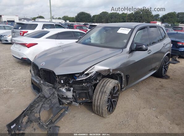 5YMJU0C04P9N47838 2023 BMW X5 Gray წინა მარცხენა ხედი სამი მეოთხედიდან