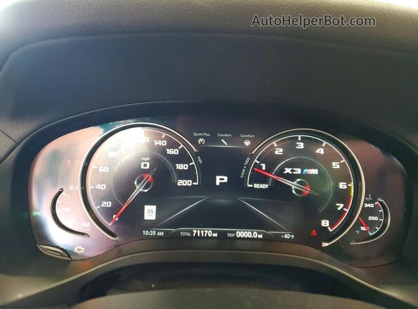 5YMTS0C02LLT10678 2020 BMW X3 White Вид щитка приладів