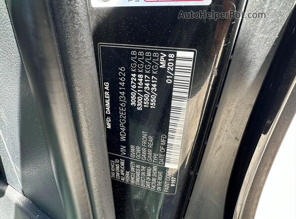 WD4PG2EE6J3414626 2018 MERCEDES-BENZ METRIS Black 