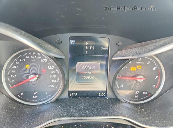 55SWF4KB7HU182399 2017 MERCEDES-BENZ C-CLASS Gray უკანა სავარძლების ხედი