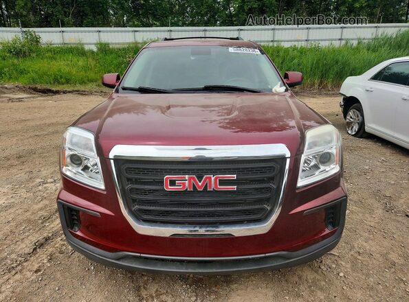 2GKFLTE32H6153542 2017 GMC TERRAIN Burgundy Հետևի տեսք