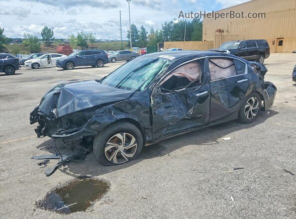 1HGCR2F38GA002469 2016 HONDA ACCORD Black Rear left