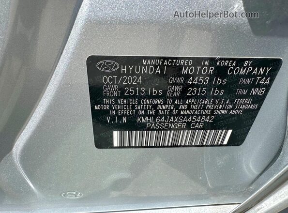 KMHL64JAXSA454842 2025 HYUNDAI SONATA Silver Rear interior view