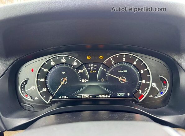 5UXTR7C5XKLF30580 2019 BMW X3 Blue Vista del salpicadero