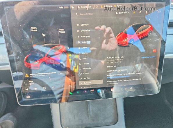 5YJ3E1EBXMF902886 2021 TESLA MODEL Red Հետևի նստատեղերի տեսք