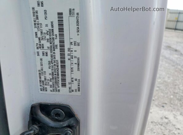 1FTFX1E58KKE40331 2019 FORD F150 White 